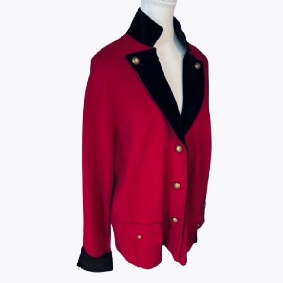 NWT Ralph Lauren Sweater Blazer Red Knit Cardigan Logo Buttons 2X Plus Cotton